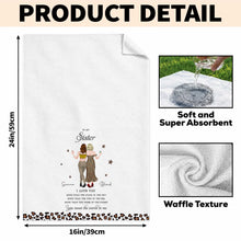 Load image into Gallery viewer, Personalized Kitchen Towel Custom Gift for Sister Love Message
