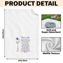 Load image into Gallery viewer, Personalized Kitchen Towel Custom Floral Design Gift for Sister-in-Law
