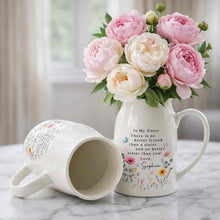 Load image into Gallery viewer, Personalized Ceramic Flower Vase Gift for Sister Butterfly Design
