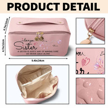 Load image into Gallery viewer, Personalized Faux Leather Makeup Bag Custom Design for Sister
