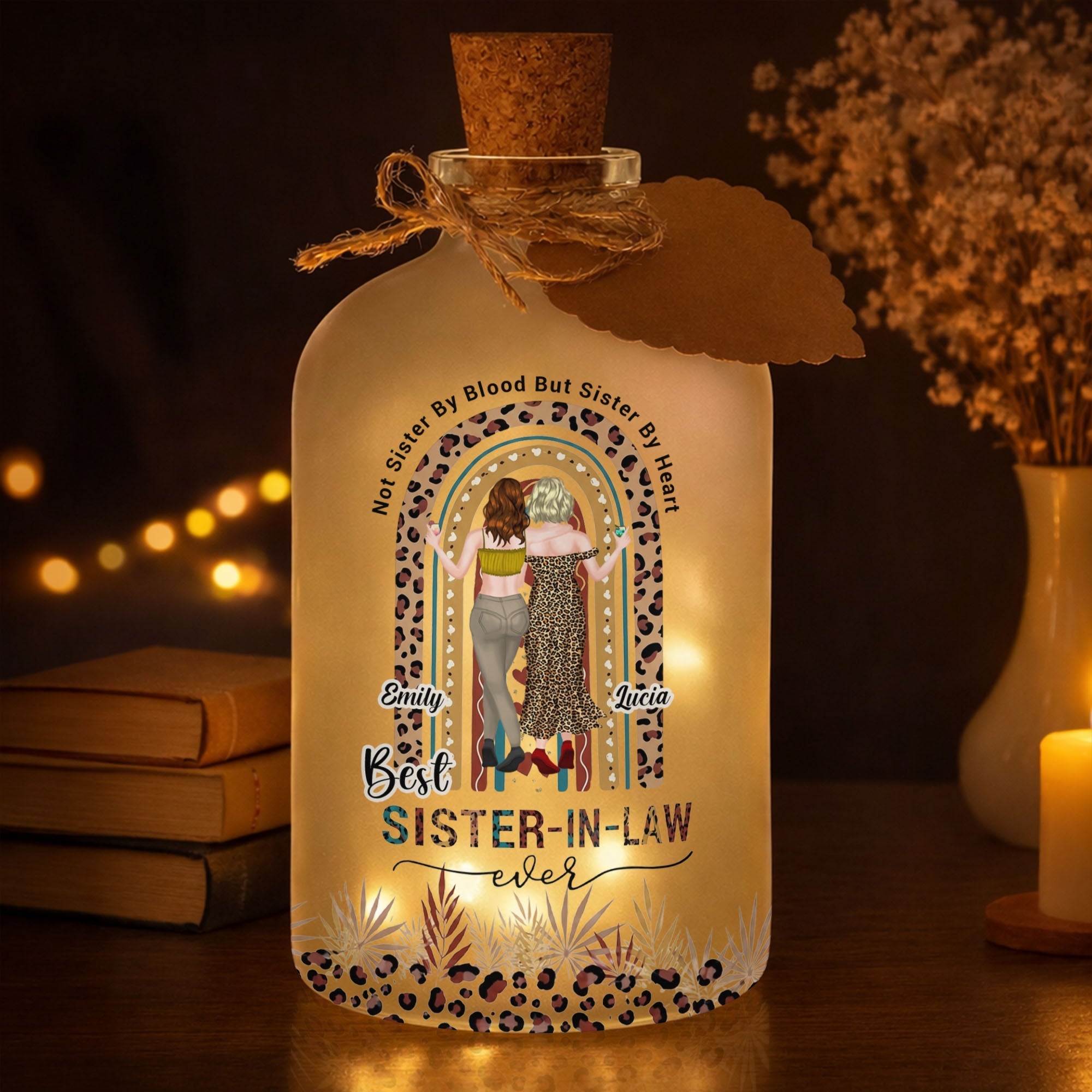 Personalized Short Bottle Light for Sister-in-Law Cute Gift