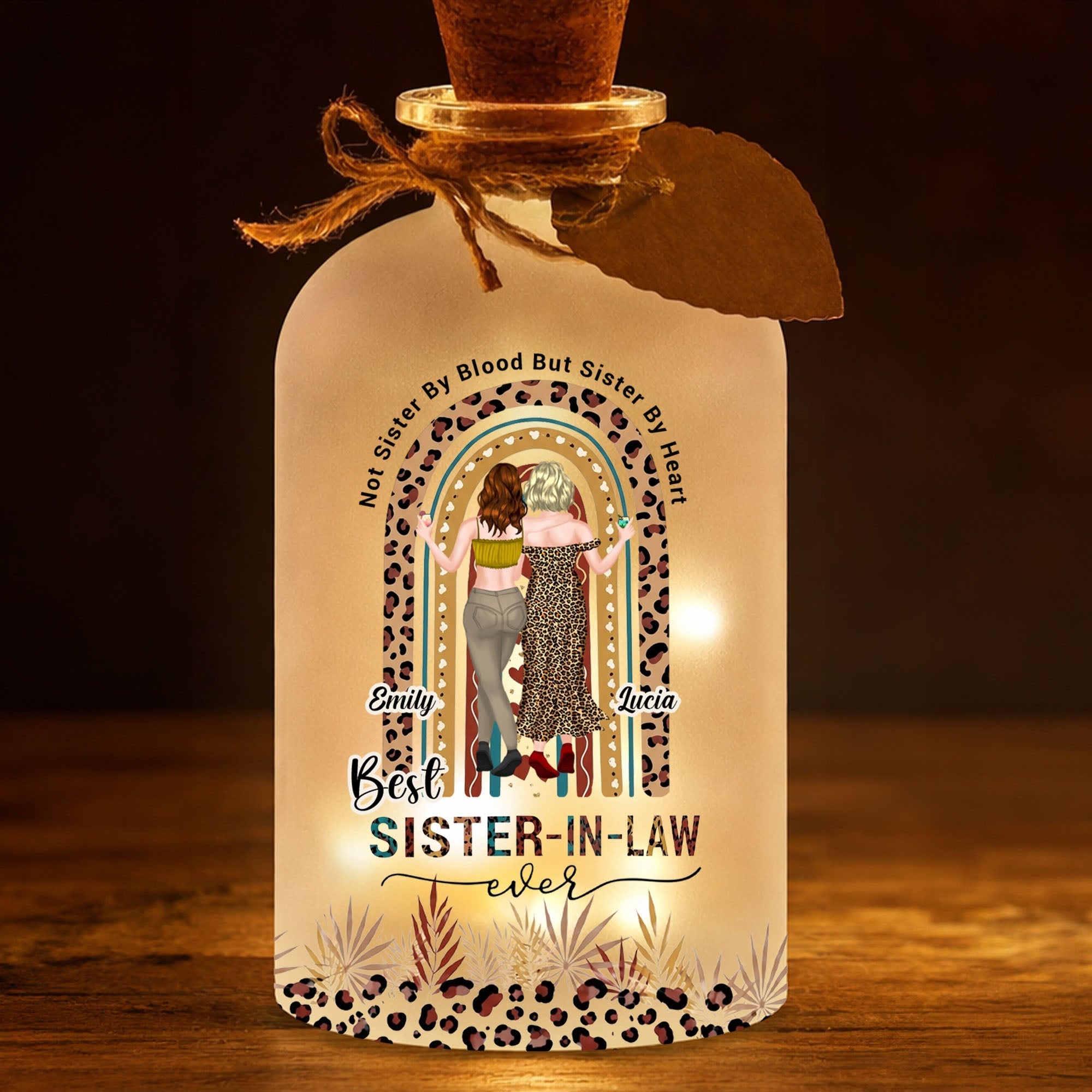 Personalized Short Bottle Light for Sister-in-Law Cute Gift