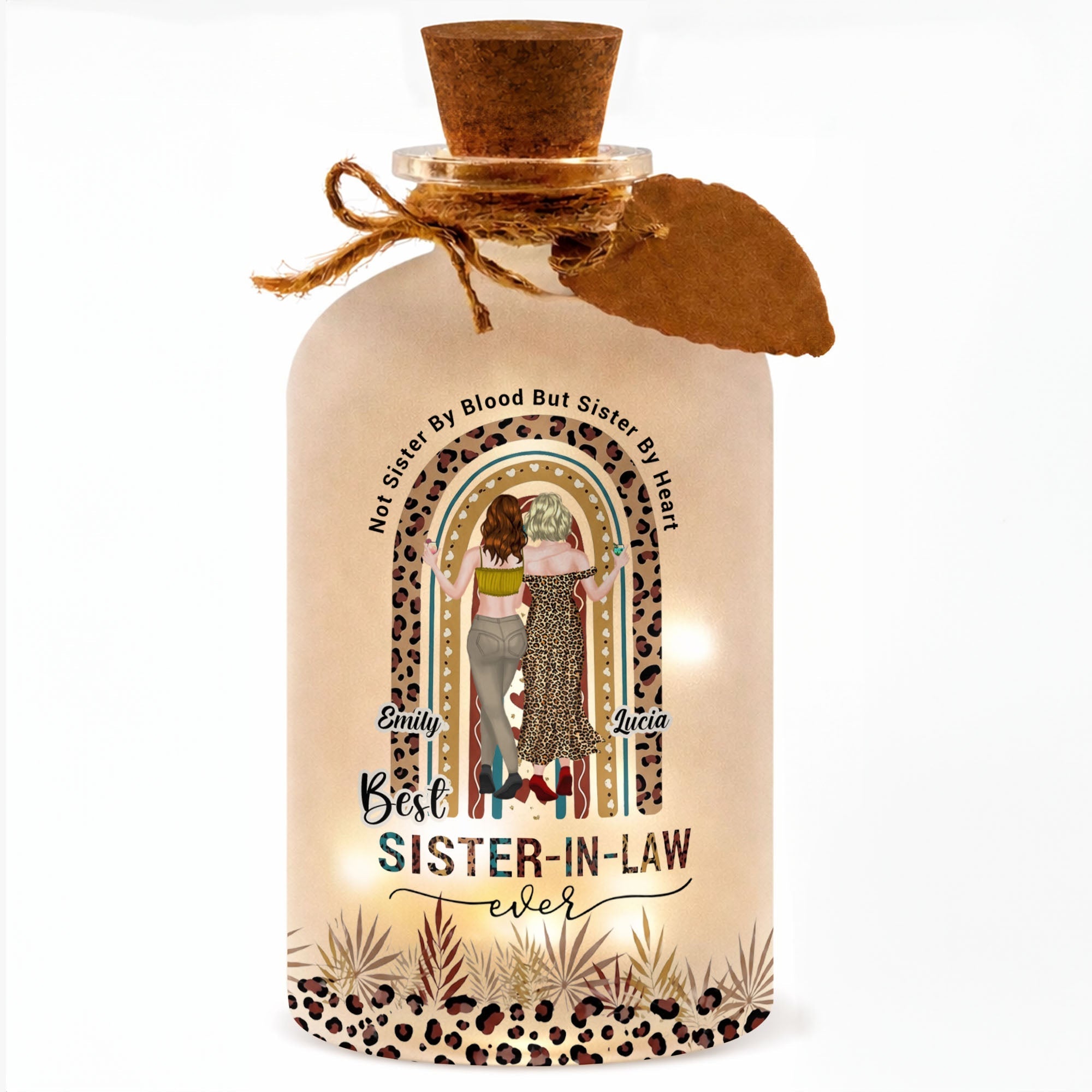 Personalized Short Bottle Light for Sister-in-Law Cute Gift