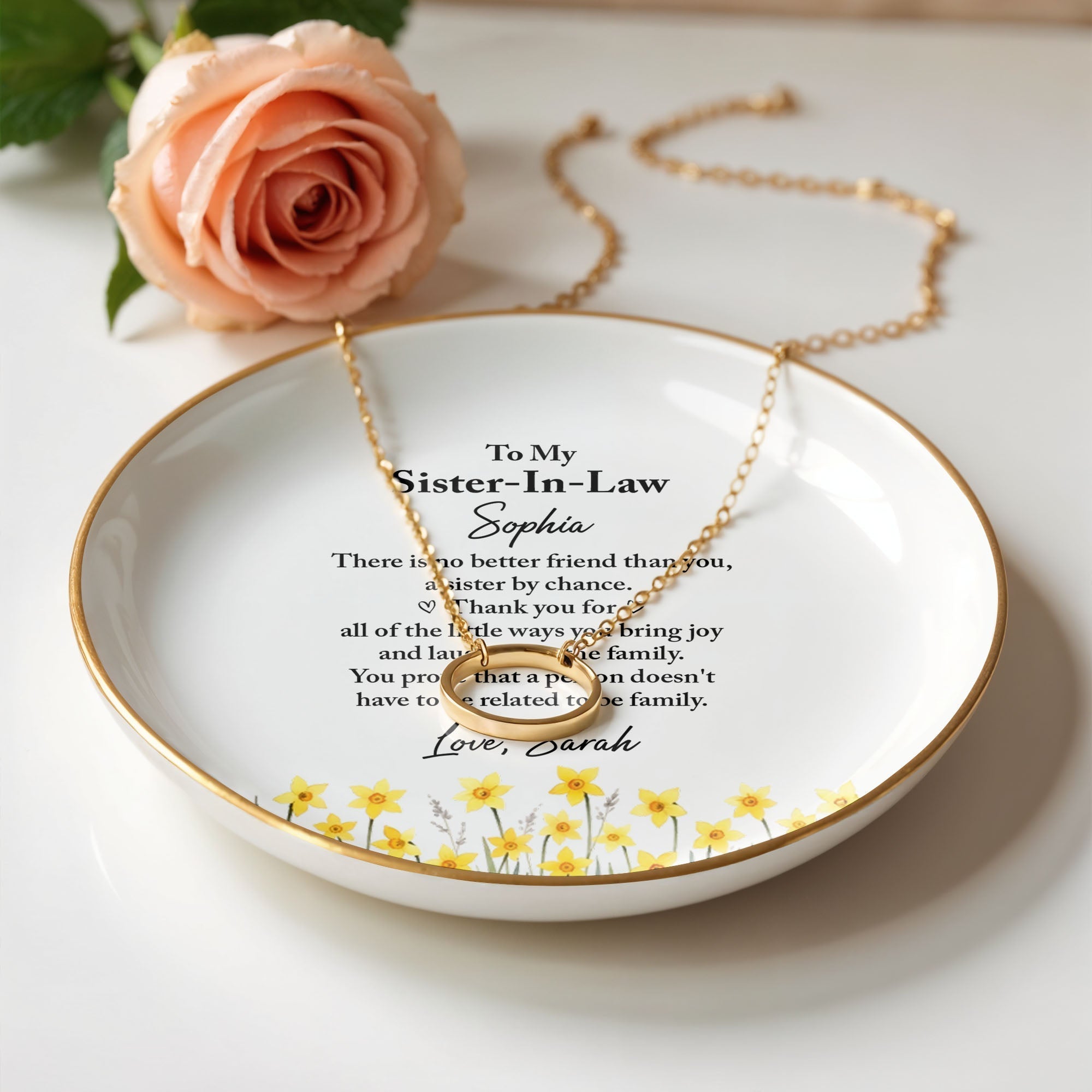 Personalized Jewelry Dish Custom Name Gift for Sister-in-Law