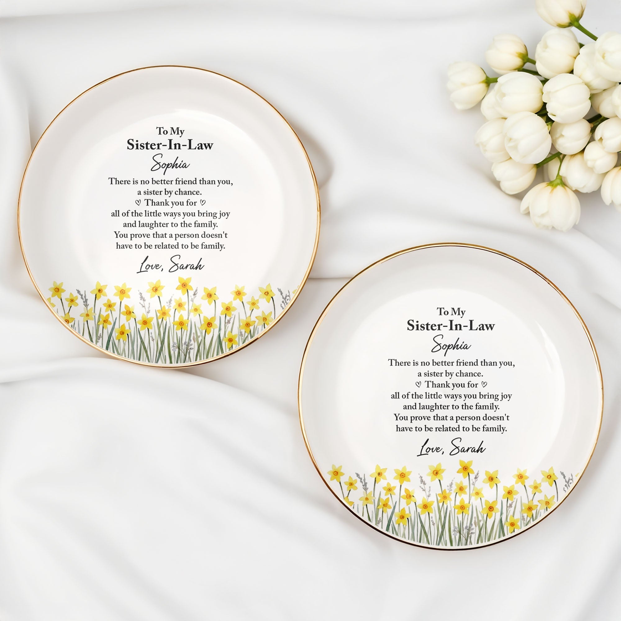 Personalized Jewelry Dish Custom Name Gift for Sister-in-Law