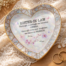Load image into Gallery viewer, Personalized Heart Jewelry Dish Custom Name Gift for Sister-in-Law
