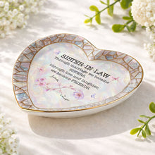 Load image into Gallery viewer, Personalized Heart Jewelry Dish Custom Name Gift for Sister-in-Law
