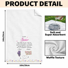Load image into Gallery viewer, Personalized Kitchen Towel Custom Gift for Sister Flowers
