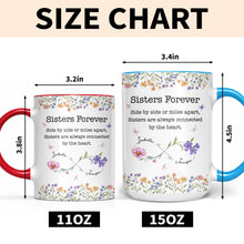Load image into Gallery viewer, Personalized Sister Accent Mug Custom Floral Design Gift
