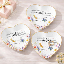 Load image into Gallery viewer, Personalized Heart Shaped Jewelry Dish Custom Name Gift for Sister
