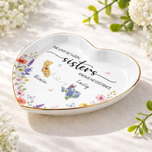 Load image into Gallery viewer, Personalized Heart Shaped Jewelry Dish Custom Name Gift for Sister
