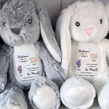 Load image into Gallery viewer, Personalized Plush Stuffed Bunny Custom Name Gift for Sister
