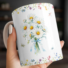 Load image into Gallery viewer, Personalized Floral Birth Month Flower Coffee Mug Custom Gift for Sister
