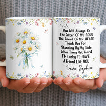 Load image into Gallery viewer, Personalized Floral Birth Month Flower Coffee Mug Custom Gift for Sister
