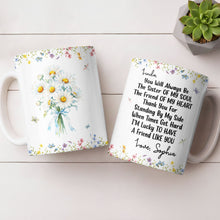 Load image into Gallery viewer, Personalized Floral Birth Month Flower Coffee Mug Custom Gift for Sister
