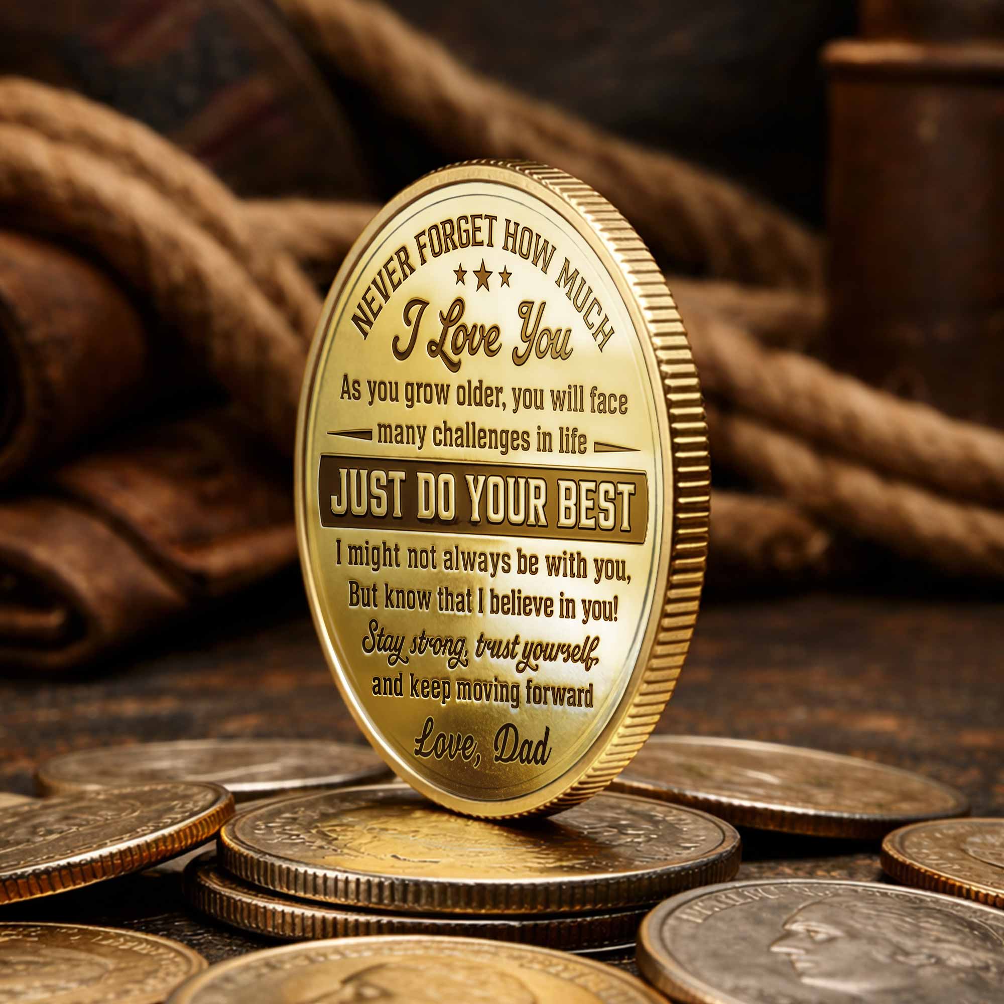 Personalized Fist Bump Commemorative Coin Custom Gift for Son