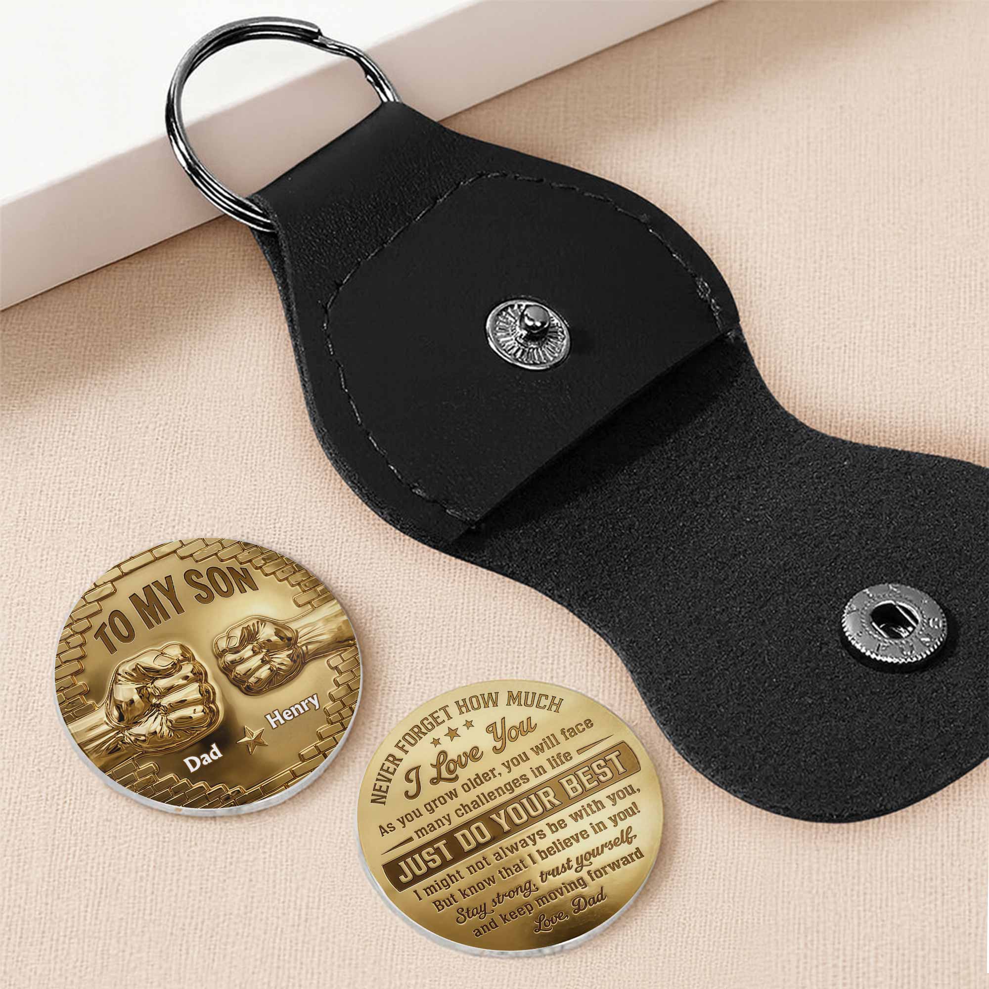 Personalized Pocket Hug Token Custom Message Gift for Son