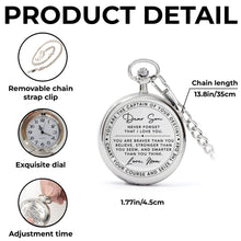 Load image into Gallery viewer, Personalized Silver-Plated Pocket Watch Custom Gift for Son
