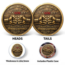 Load image into Gallery viewer, Personalized Commemorative Coin Custom Fist Bump Gift for Son

