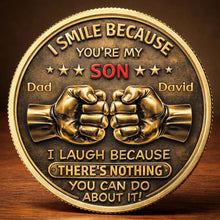 Load image into Gallery viewer, Personalized Commemorative Coin Custom Fist Bump Gift for Son
