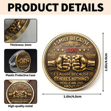 Load image into Gallery viewer, Personalized Commemorative Coin Custom Fist Bump Gift for Son
