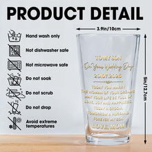 Load image into Gallery viewer, Personalized Custom Beer Glass Gift for Son Wedding Day
