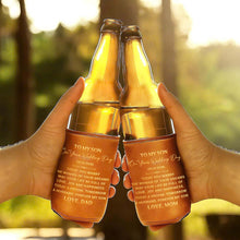 Load image into Gallery viewer, Personalized Leather Can Cooler Gift for Son Wedding Day
