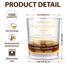 Load image into Gallery viewer, Personalized Whiskey Glass Custom Name Gift for Son Wedding
