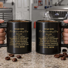 Load image into Gallery viewer, Personalized Wrench Handle Coffee Mug Gift for Son Wedding Day

