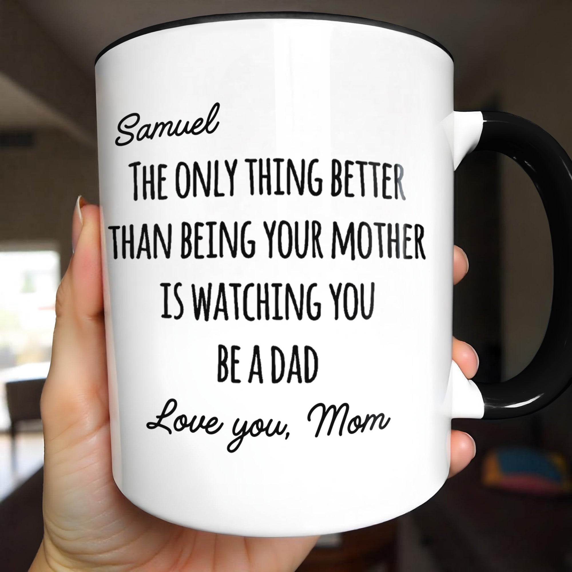 Personalized Accent Mug Custom Message Gift for Dad