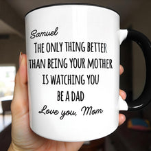Load image into Gallery viewer, Personalized Accent Mug Custom Message Gift for Dad
