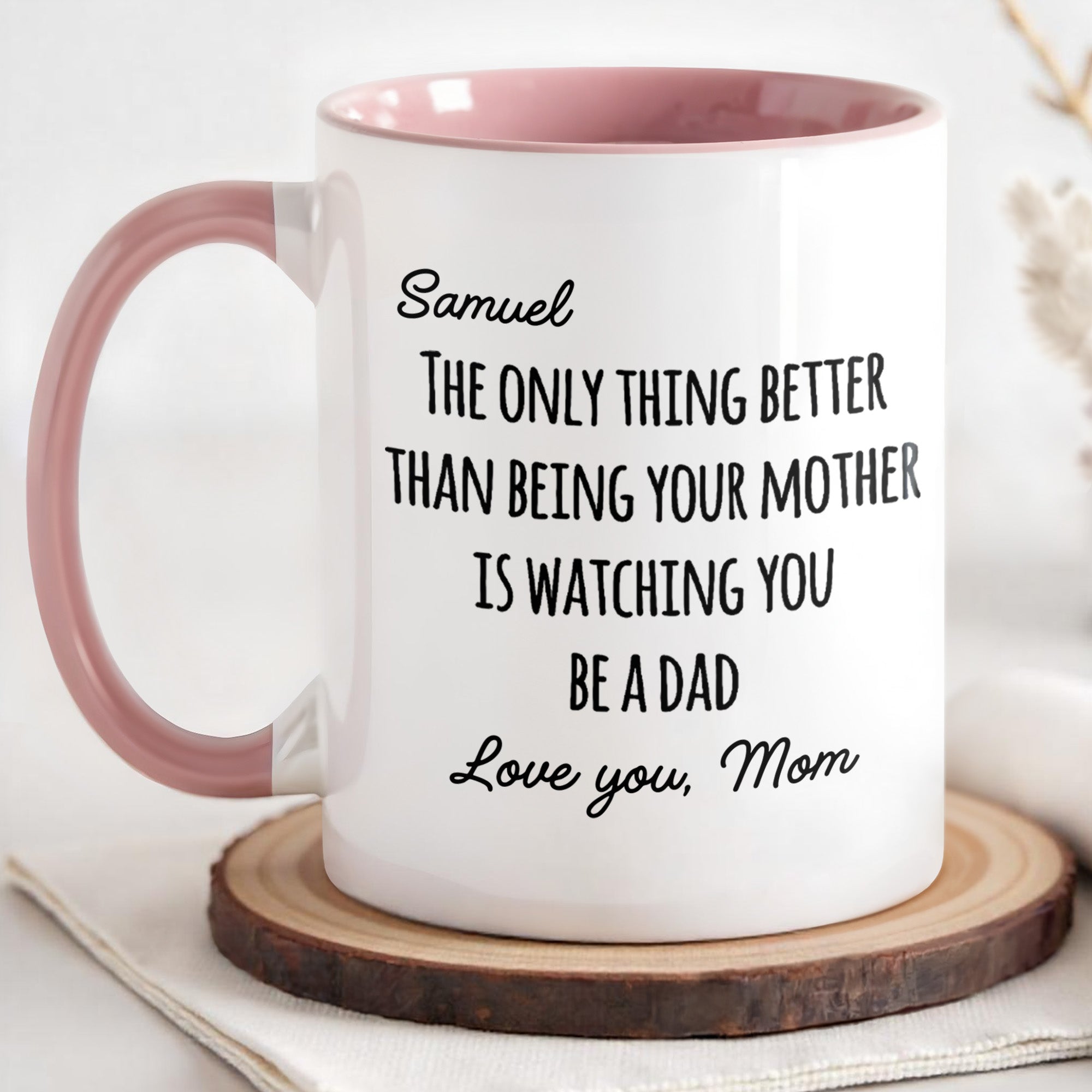 Personalized Accent Mug Custom Message Gift for Dad