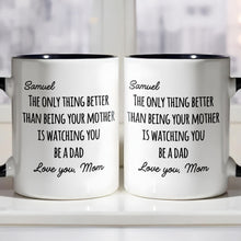 Load image into Gallery viewer, Personalized Accent Mug Custom Message Gift for Dad
