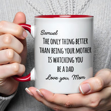 Load image into Gallery viewer, Personalized Accent Mug Custom Message Gift for Dad

