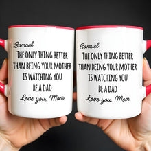 Load image into Gallery viewer, Personalized Accent Mug Custom Message Gift for Dad
