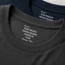 Load image into Gallery viewer, Personalized Inside Neck Print T-Shirt Love from Mom for Dad
