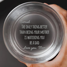 Load image into Gallery viewer, Engraved Whiskey Glass Personalized Gift for Dad, Custom Text
