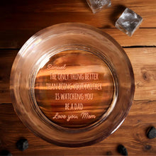 Load image into Gallery viewer, Engraved Whiskey Glass Personalized Gift for Dad, Custom Text
