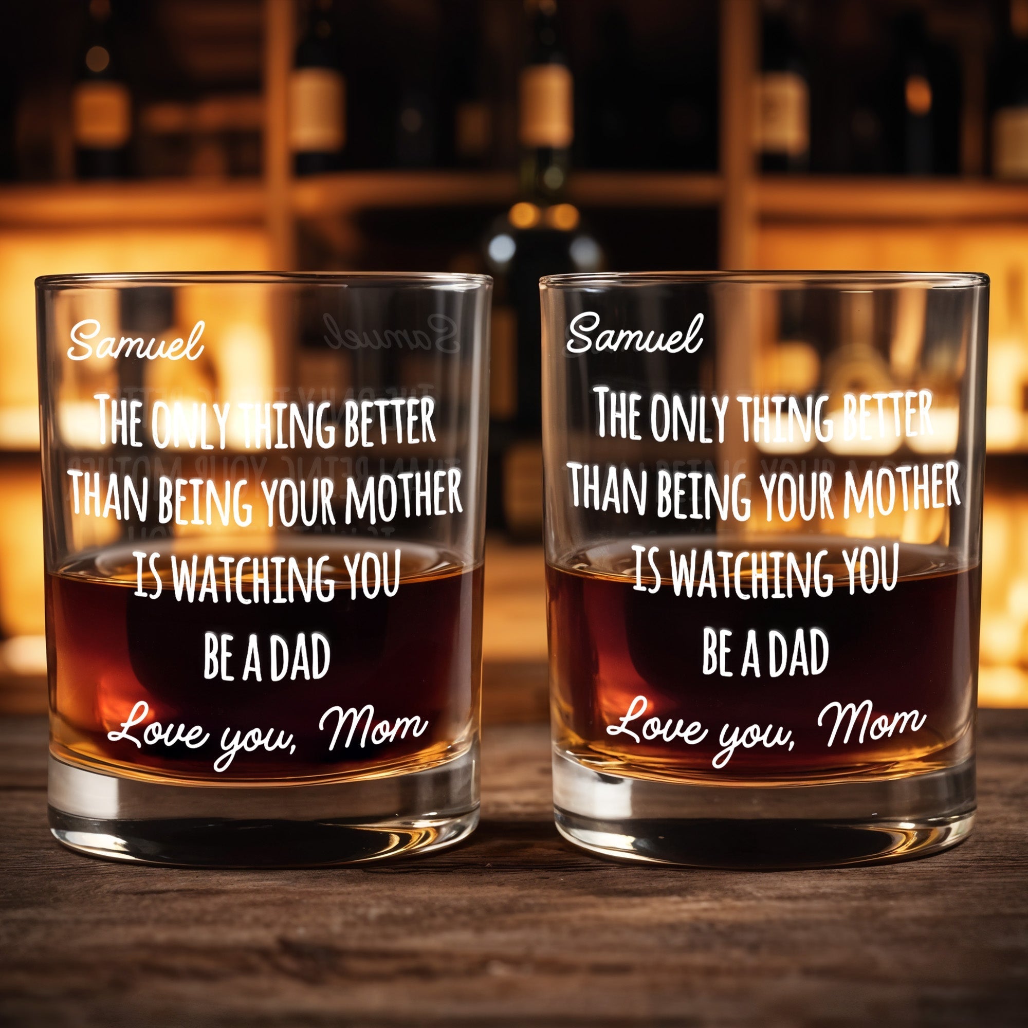 Personalized Custom Whiskey Glass Gift for Dad - 8oz/11oz