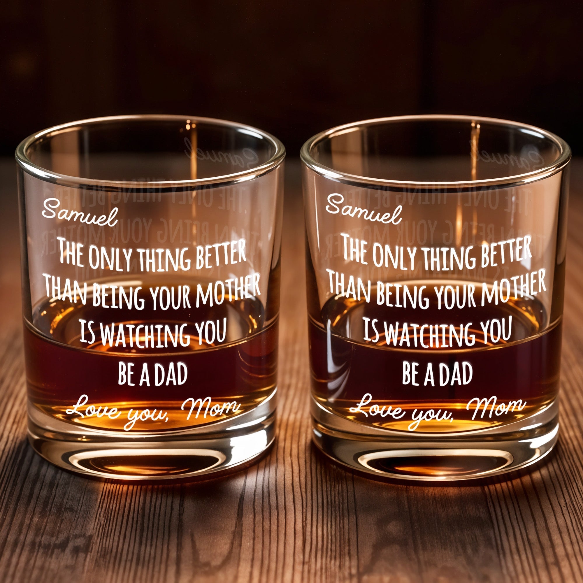 Personalized Custom Whiskey Glass Gift for Dad - 8oz/11oz