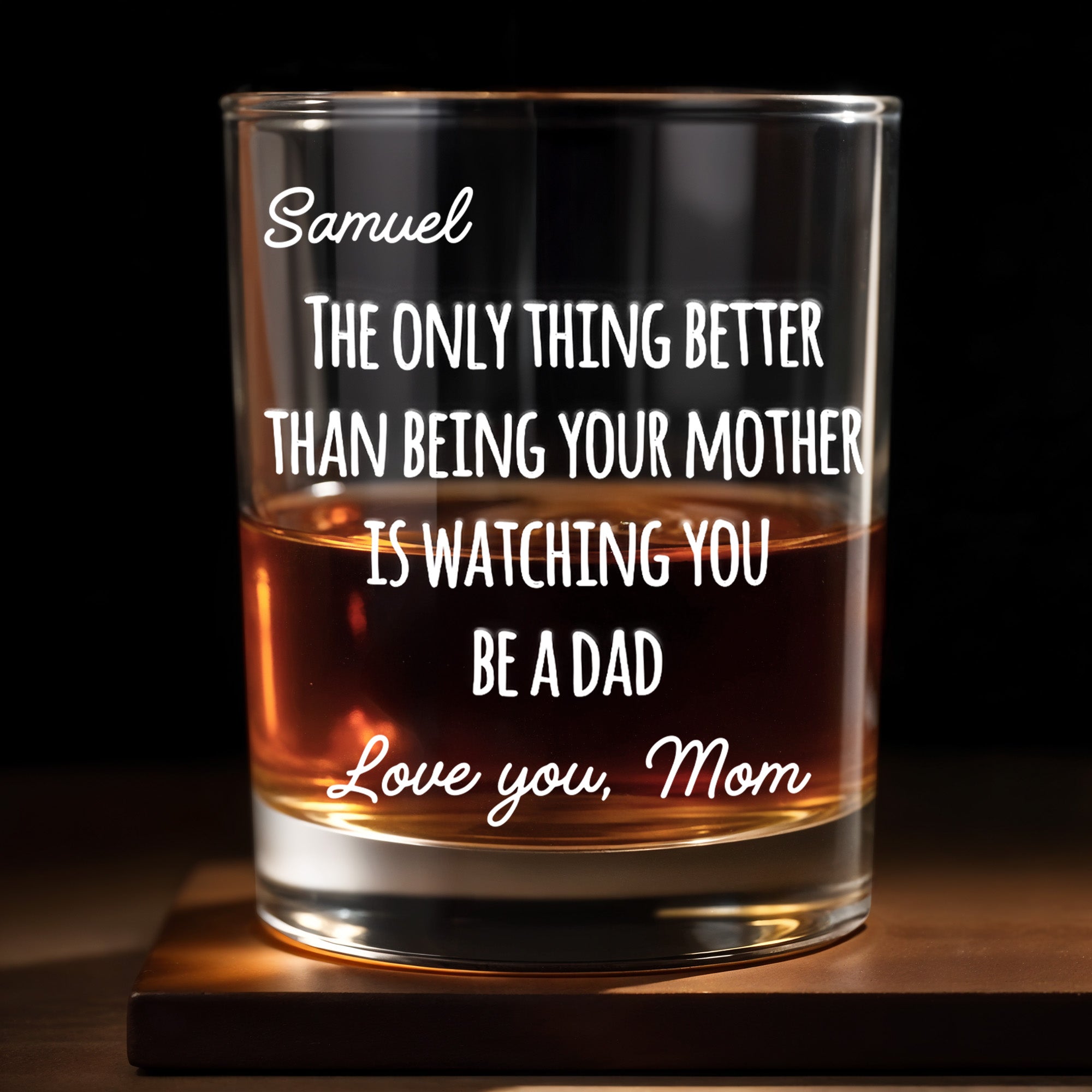 Personalized Custom Whiskey Glass Gift for Dad - 8oz/11oz