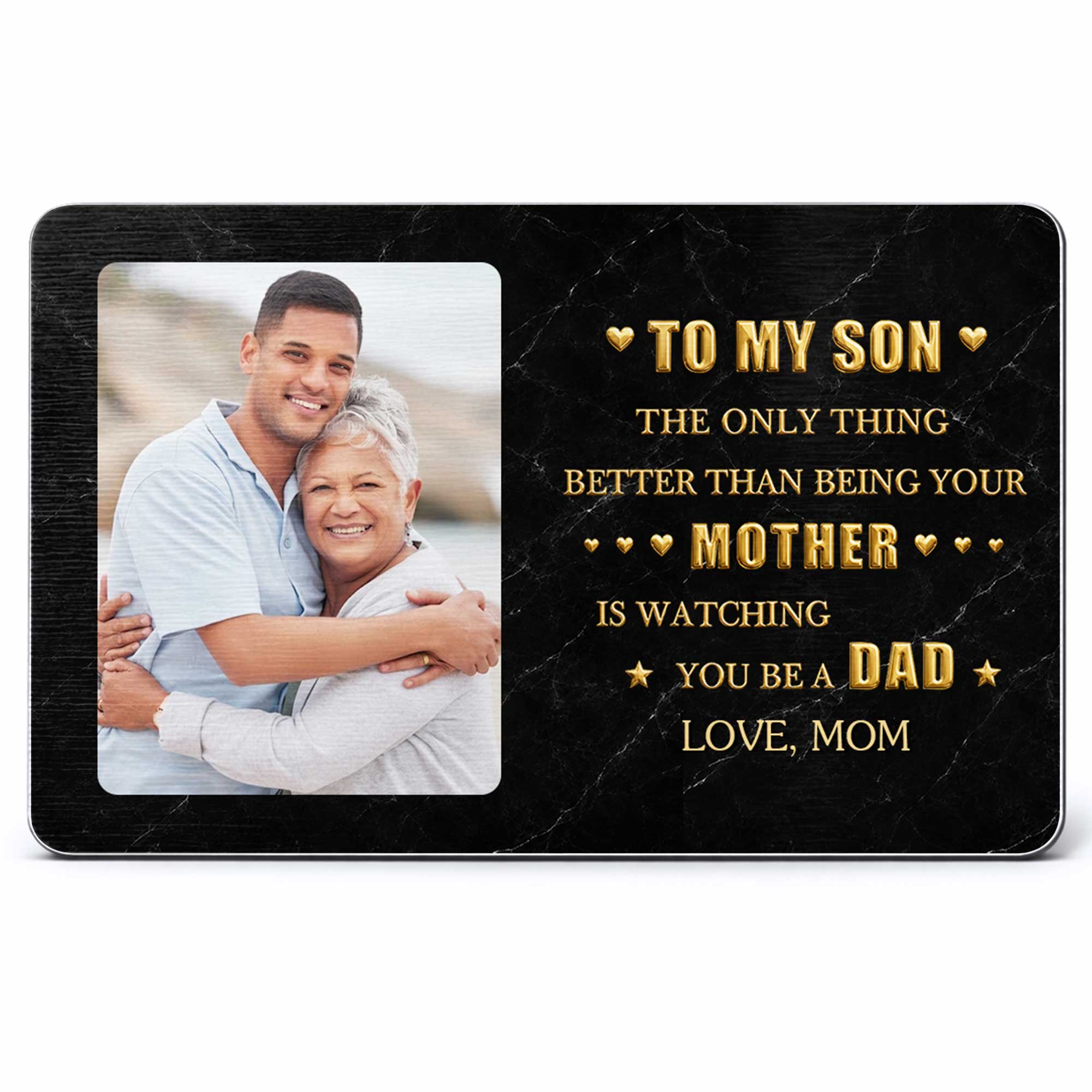 Personalized Aluminum Wallet Card for Son Custom Message Gift