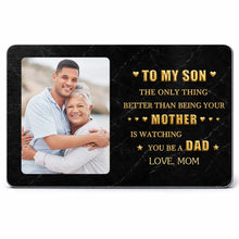 Load image into Gallery viewer, Personalized Aluminum Wallet Card for Son Custom Message Gift
