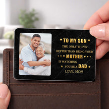 Load image into Gallery viewer, Personalized Aluminum Wallet Card for Son Custom Message Gift
