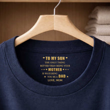 Load image into Gallery viewer, Personalized Inside Neck Print T-Shirt for Son Gift Idea

