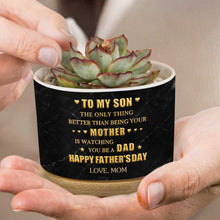 Load image into Gallery viewer, Personalized Ceramic Plant Pot Custom Message for Son
