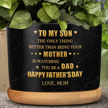 Load image into Gallery viewer, Personalized Ceramic Plant Pot Custom Message for Son
