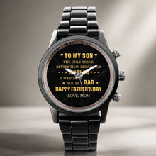 Load image into Gallery viewer, Personalized Custom Men's Watch Gift for Son with Message
