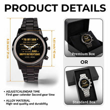Load image into Gallery viewer, Personalized Custom Men's Watch Gift for Son with Message
