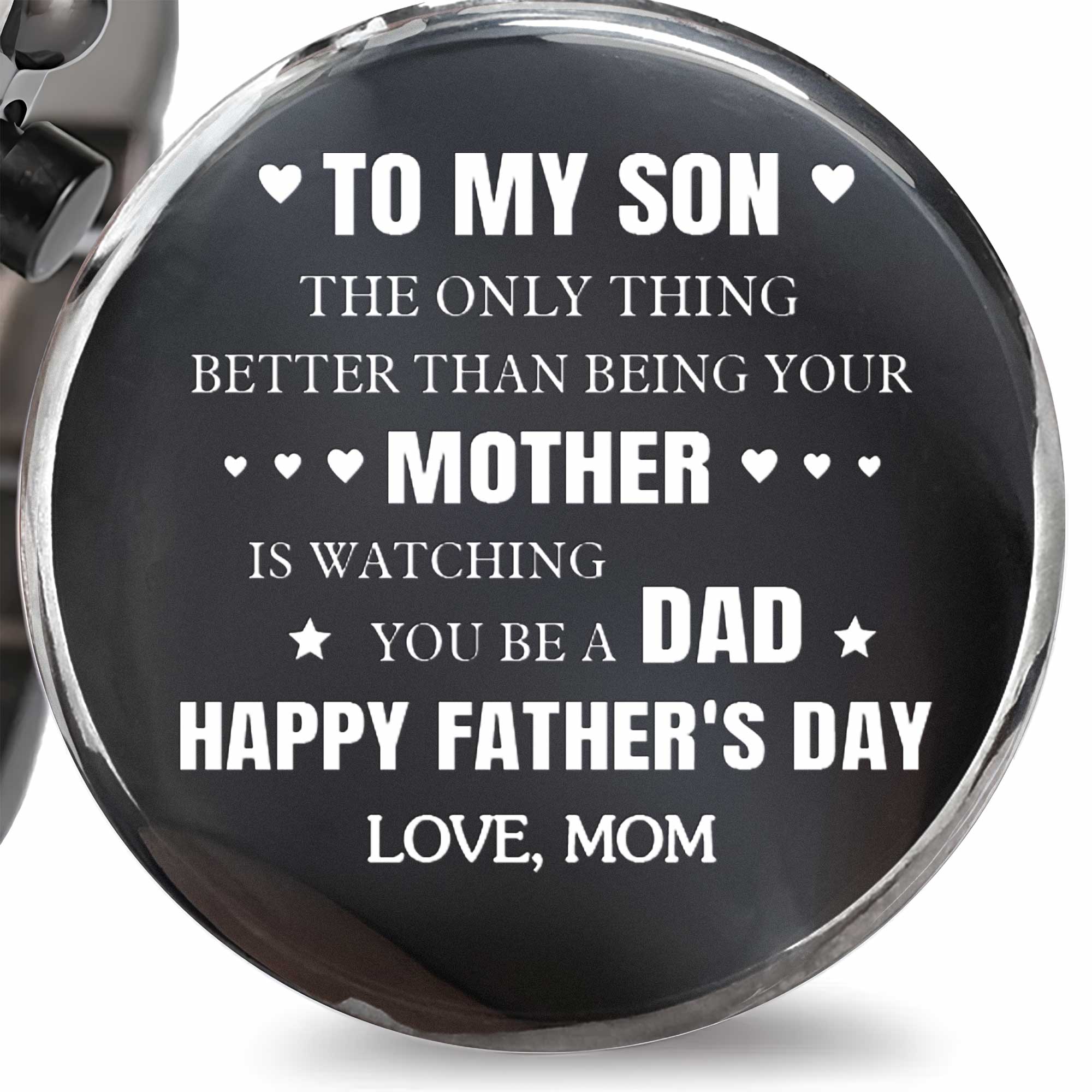 Personalized Engraved Wooden Watch Custom Gift for Son